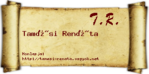 Tamási Renáta névjegykártya